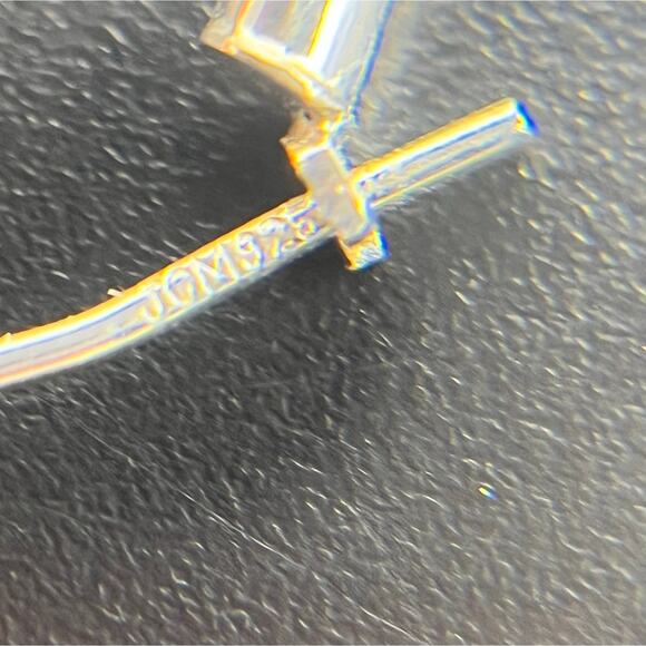 JCM 925 Sterling Silver Heart Hoop Dangle Earrings 1” - Picture 7 of 7